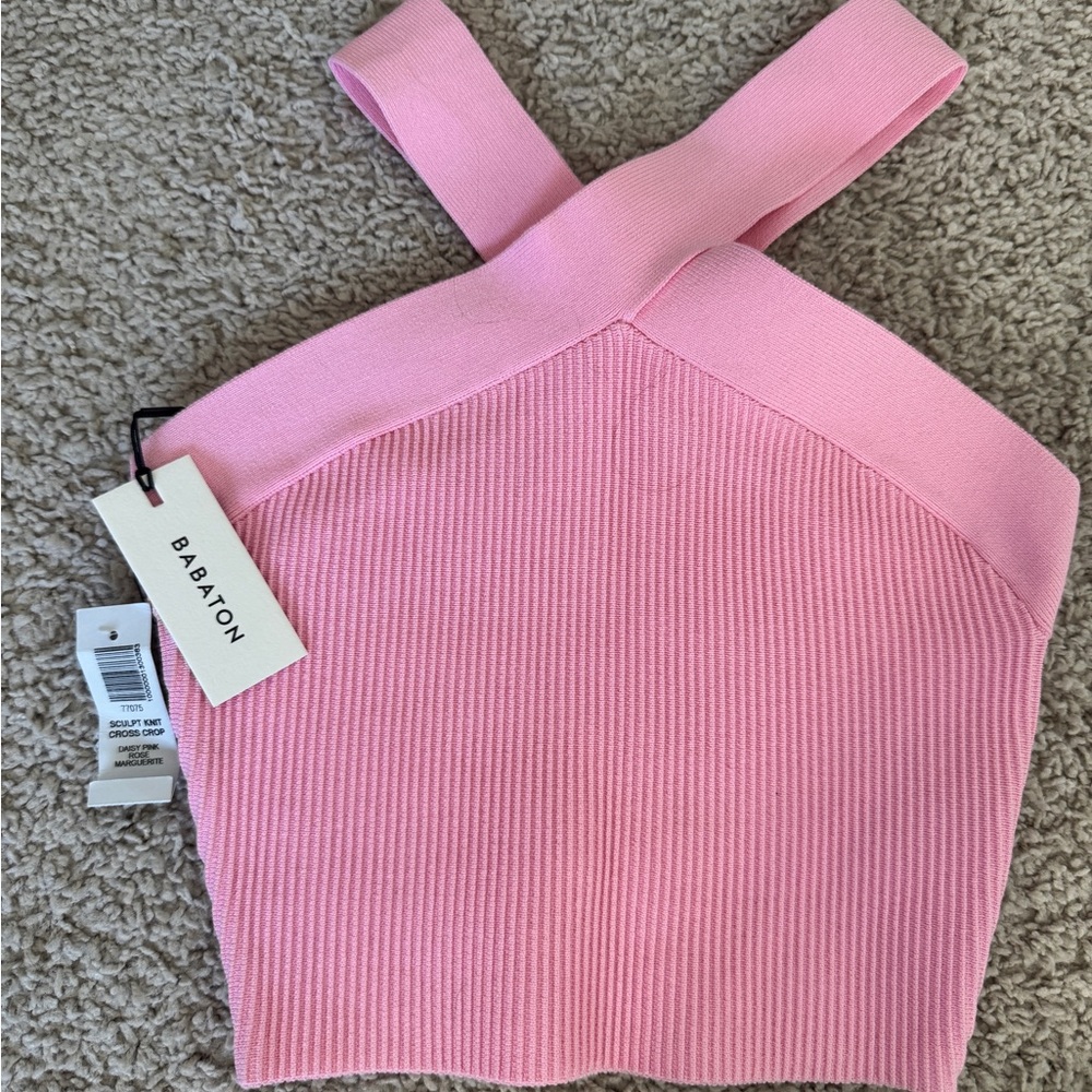 NWT Babaton Sculpt Knit Cross Crop Size S